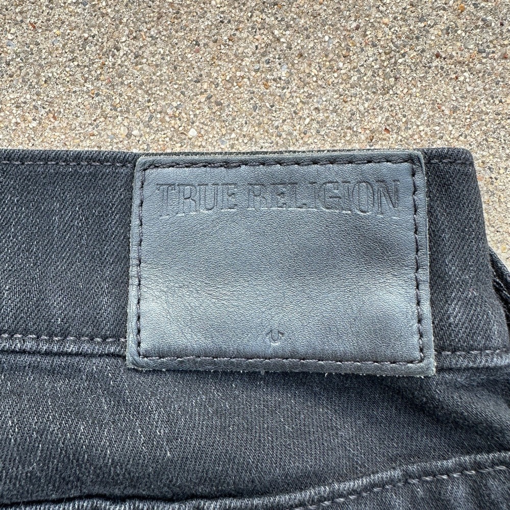 True Religion Geno Jeans Men's 29x33 Black Relaxed Slim Fit Stretch USA - Picture 16 of 16